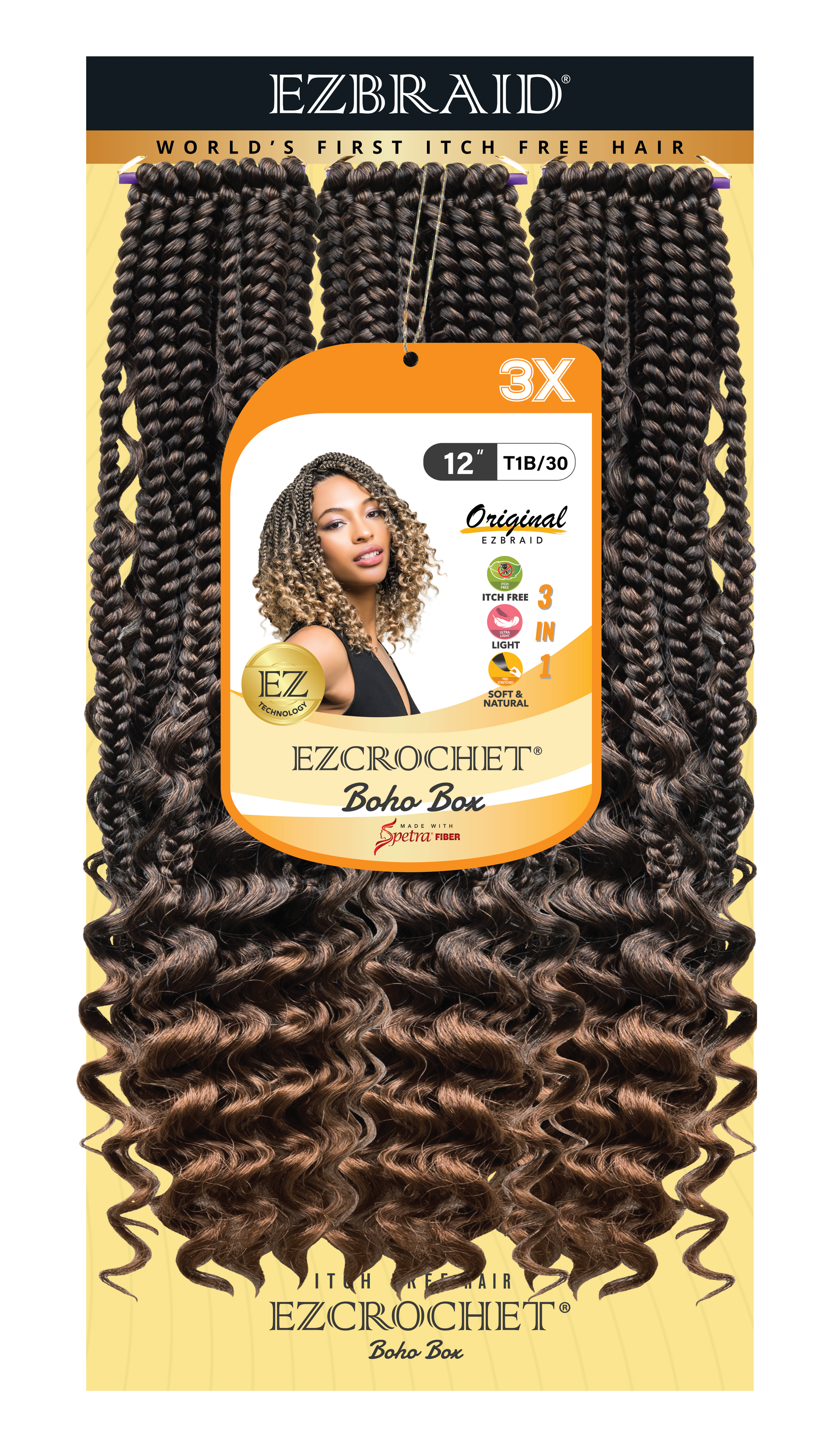 EZCROCHET Boho Box 12" 3X - BRAID BEAUTY