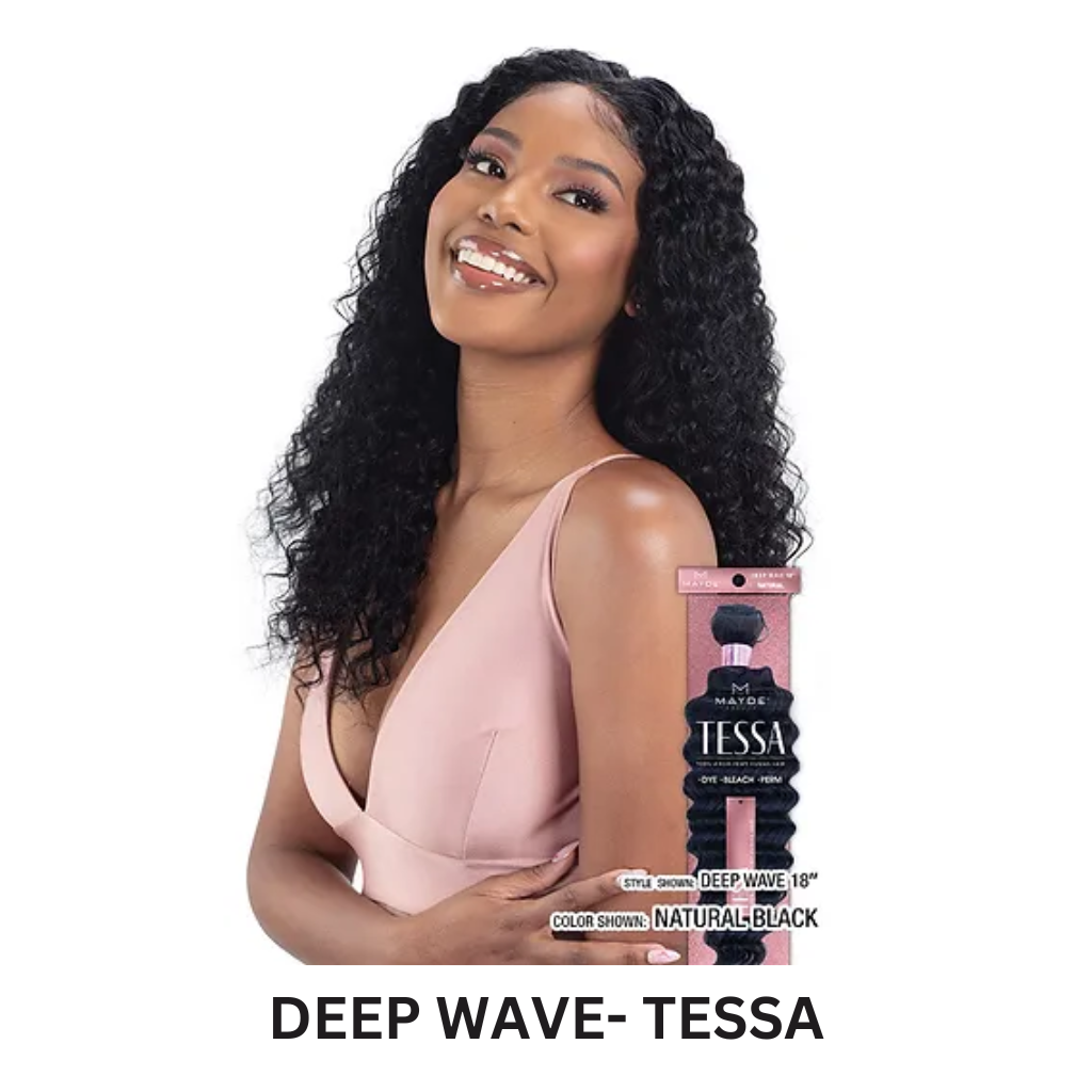 Mayde Beauty DEEP WAVE - TESSAT 100% Virgin Remy Human Hair - BRAID BEAUTY