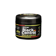African Black Control Black Gel Edge Glue- 5X Extreme Hold - BRAID BEAUTY