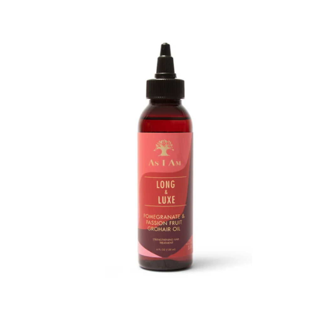 As I Am Long & Luxe Pomegranate & Passion Fruit GroHair Oil 4 oz - BRAID BEAUTY