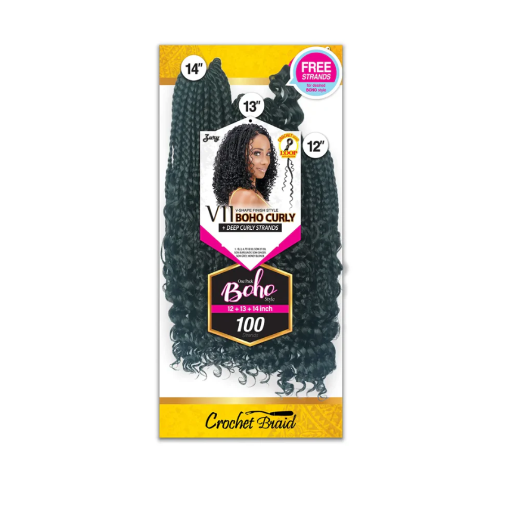 Zury V11 Boho Curly Synthetic Crochet Braid 12/13/14 - BRAID BEAUTY