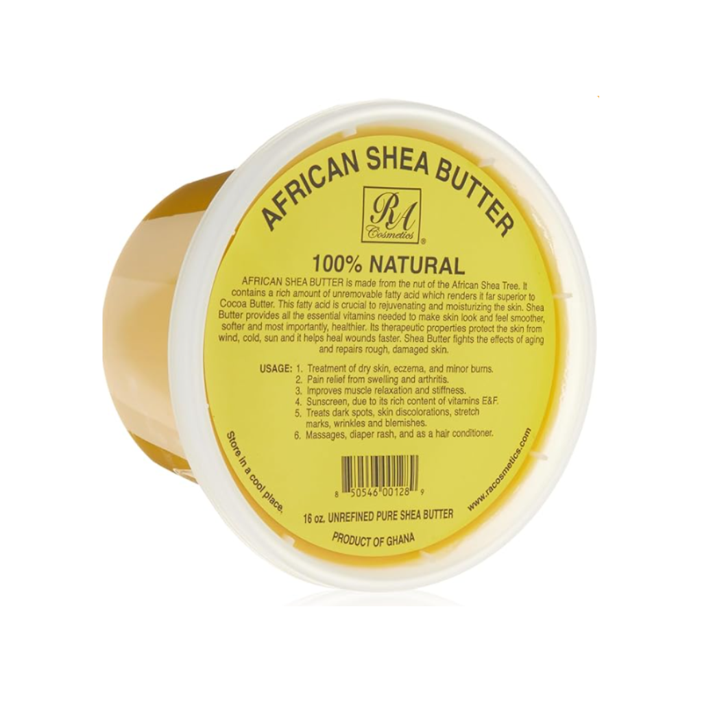 100% NATURAL AFRICAN SHEA BUTTER - YELLOW SOLID - - BRAID BEAUTY