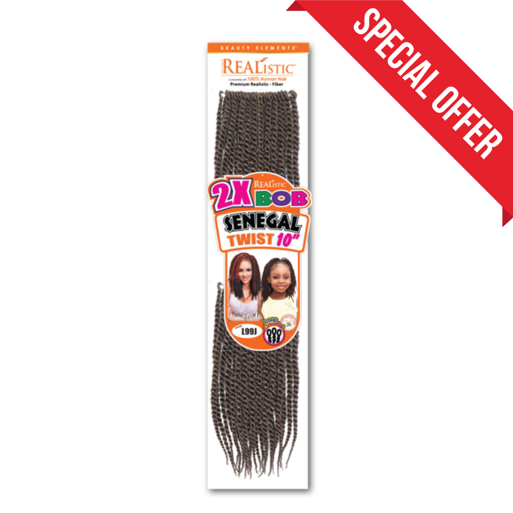 BEAUTY ELEMENTS REALISTIC 2X BOB SENEGAL BRAID 10" - BRAID BEAUTY