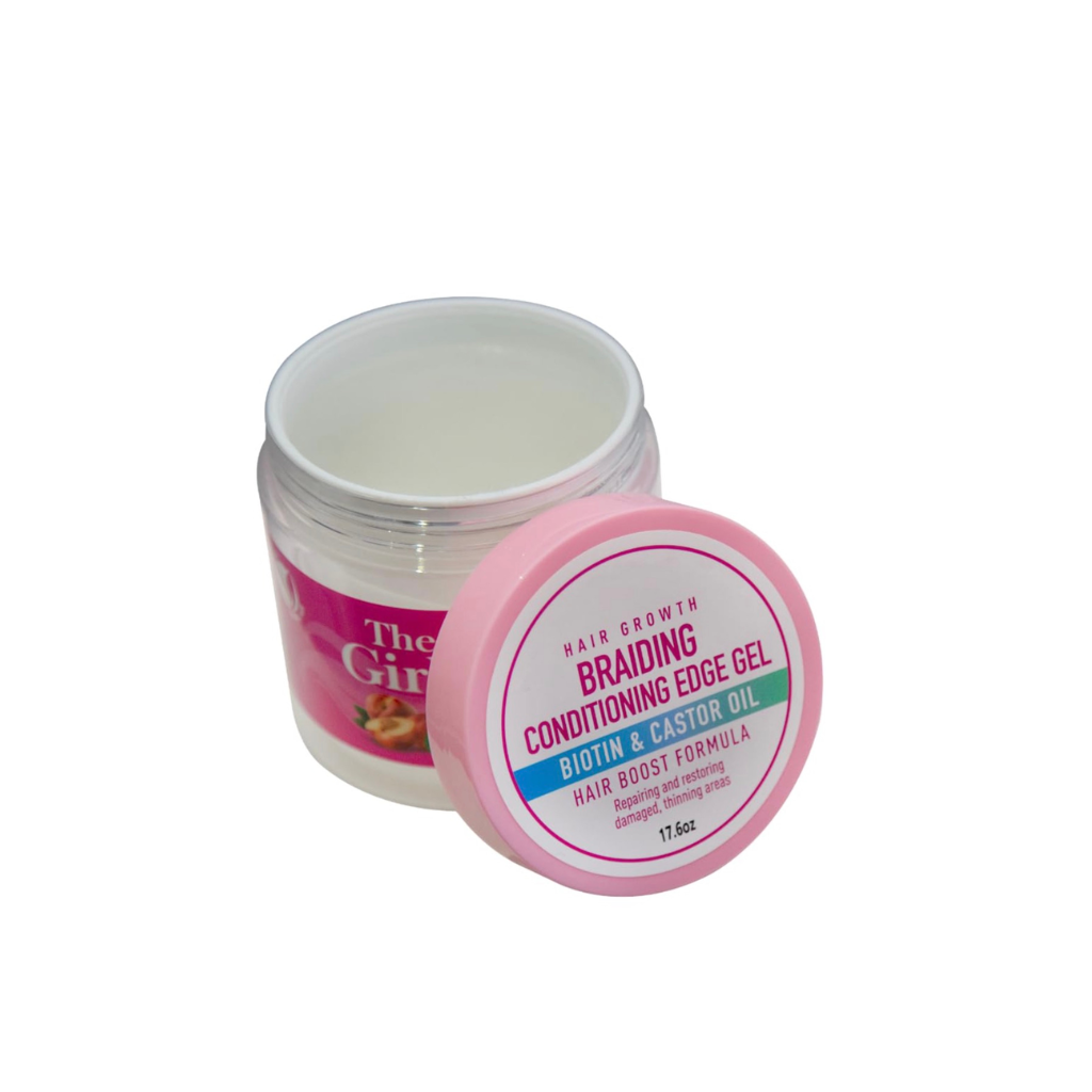 Dr. Girls Rice Water Braiding Conditioning Gel Peach 9.8 oz - BRAID BEAUTY