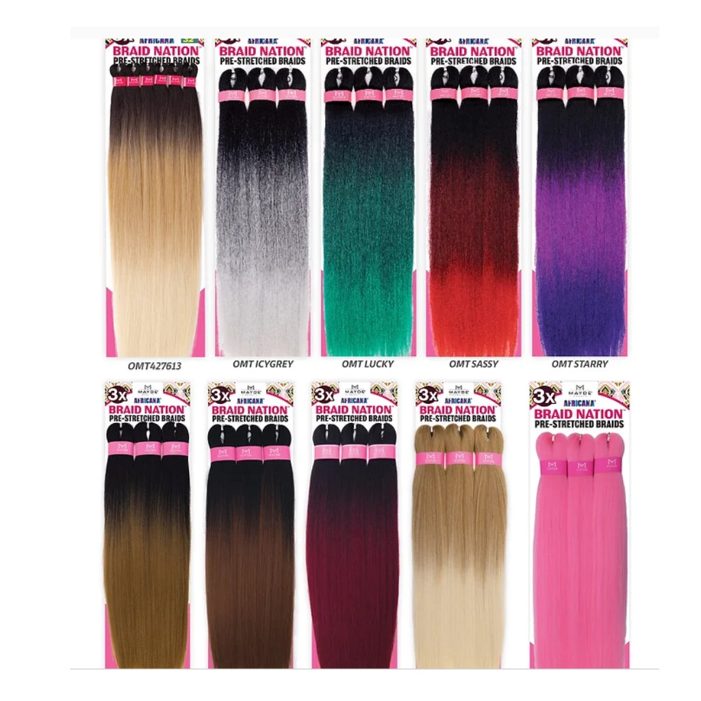 Mayde Beauty  3X Braid Nation Pre-Stretched 32" - BRAID BEAUTY
