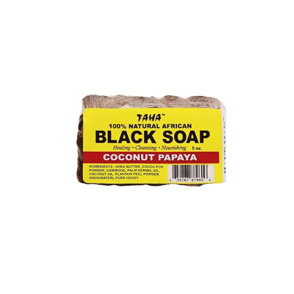 TAHA 100% Natural African Black Soap 5 oz - BRAID BEAUTY
