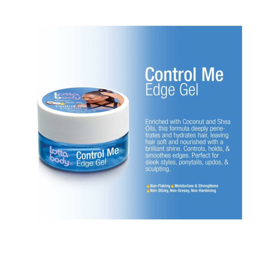 Lotta Body Contral Me Edge Gel Black 2.25oz - BRAID BEAUTY
