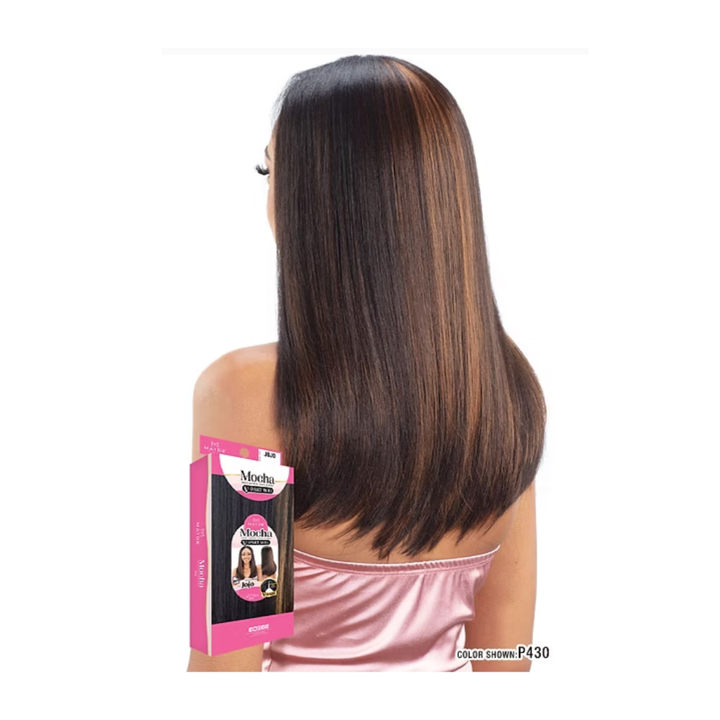 Mayde Beauty Mocha V-Part Human Hair Blend Wig -JOJO- - BRAID BEAUTY