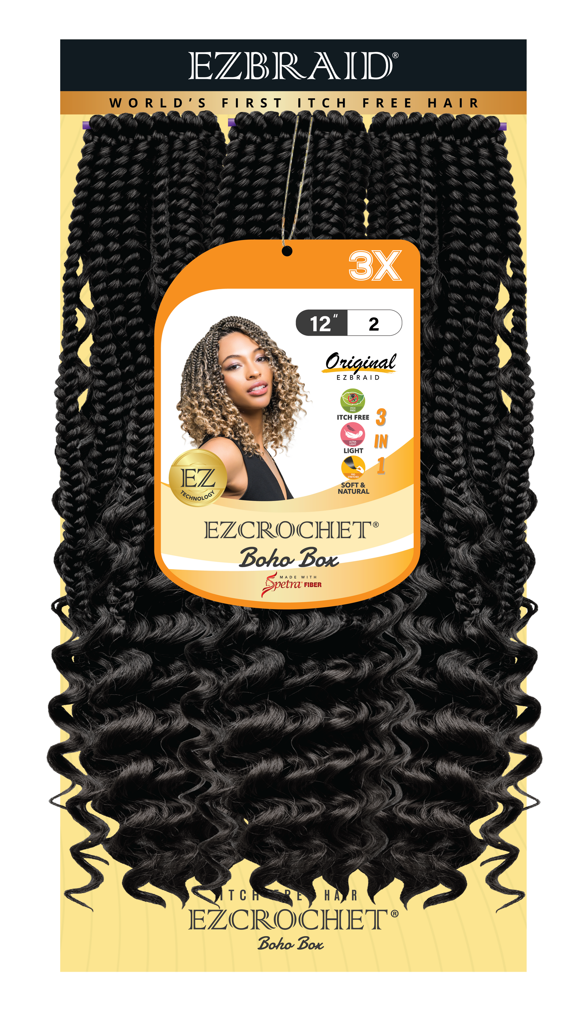 EZCROCHET Boho Box 12" 3X - BRAID BEAUTY