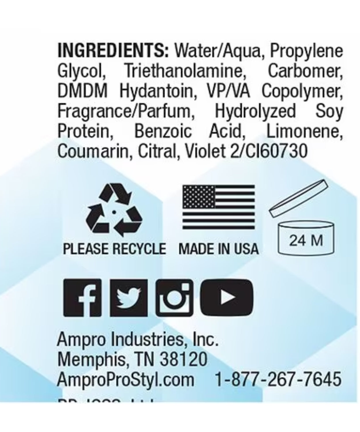 Ampro Pro Clear Ice Protein Rich Ultra Hold 8.8 oz - BRAID BEAUTY