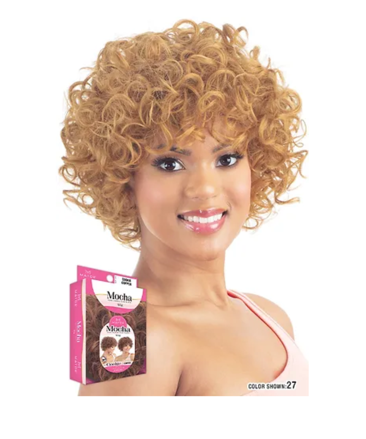 Mayde Beauty Mocha Human Hair Blend Wig -COOKIE- - BRAID BEAUTY