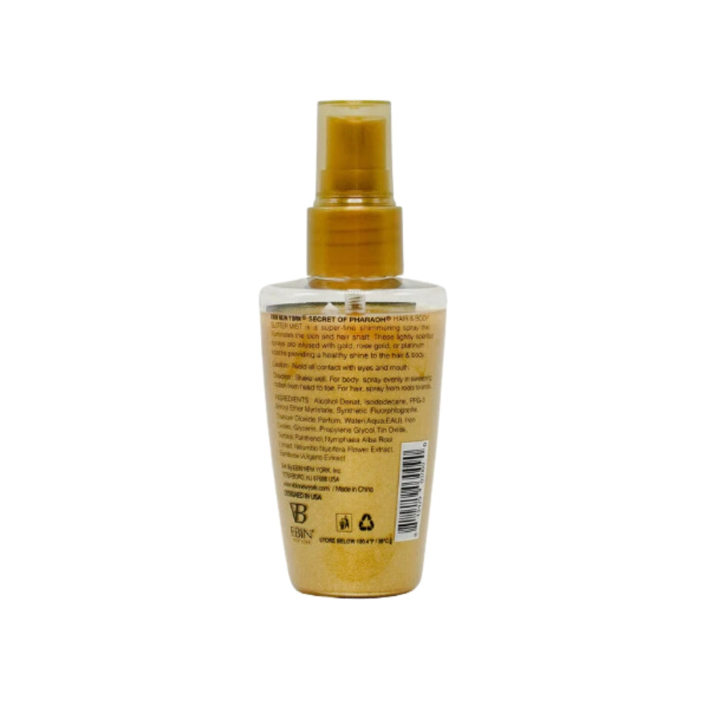 EBIN NEW YORK SECRET OF PHARAOH EGYPTIAN DIAMOND GLITTER MIST - GOLD - BRAID BEAUTY