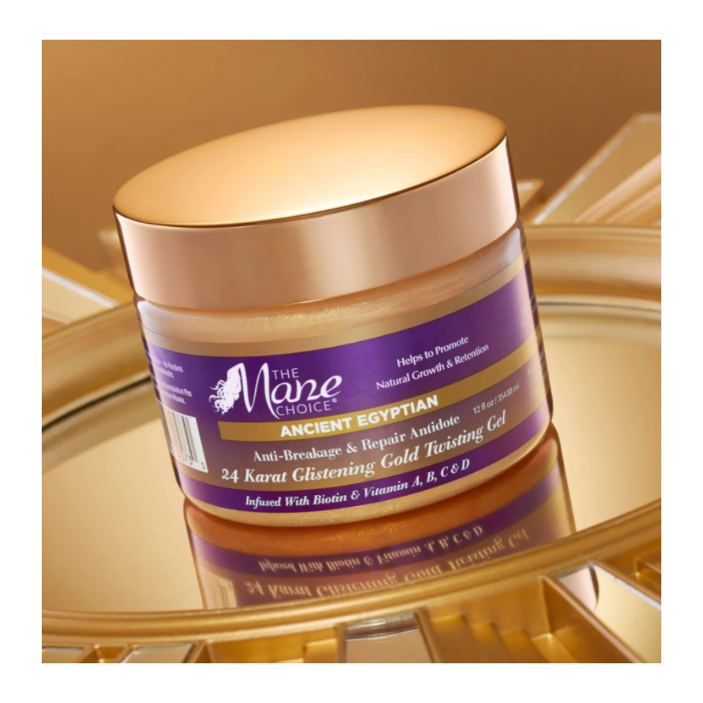 The Mane Choice Ancient Egyptian Anti-Breakage Glistening Gold Twisting Gel 12oz - BRAID BEAUTY