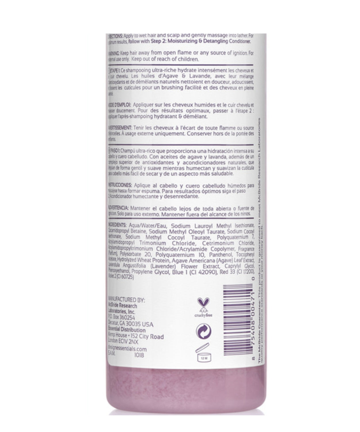 Design Essentials Agave & Lavender Moisturizing Hair Bath 12oz - BRAID BEAUTY