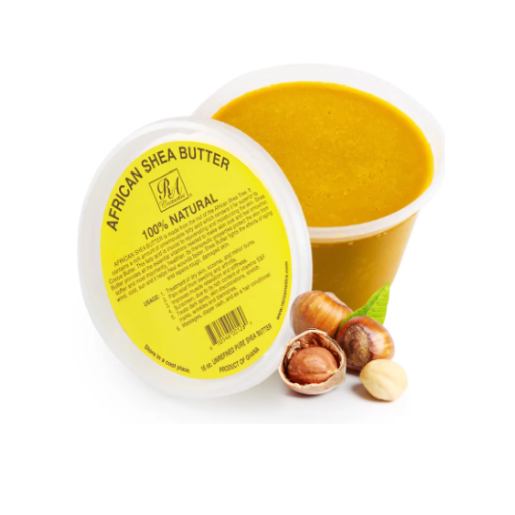 100% NATURAL AFRICAN SHEA BUTTER - YELLOW SOLID - - BRAID BEAUTY