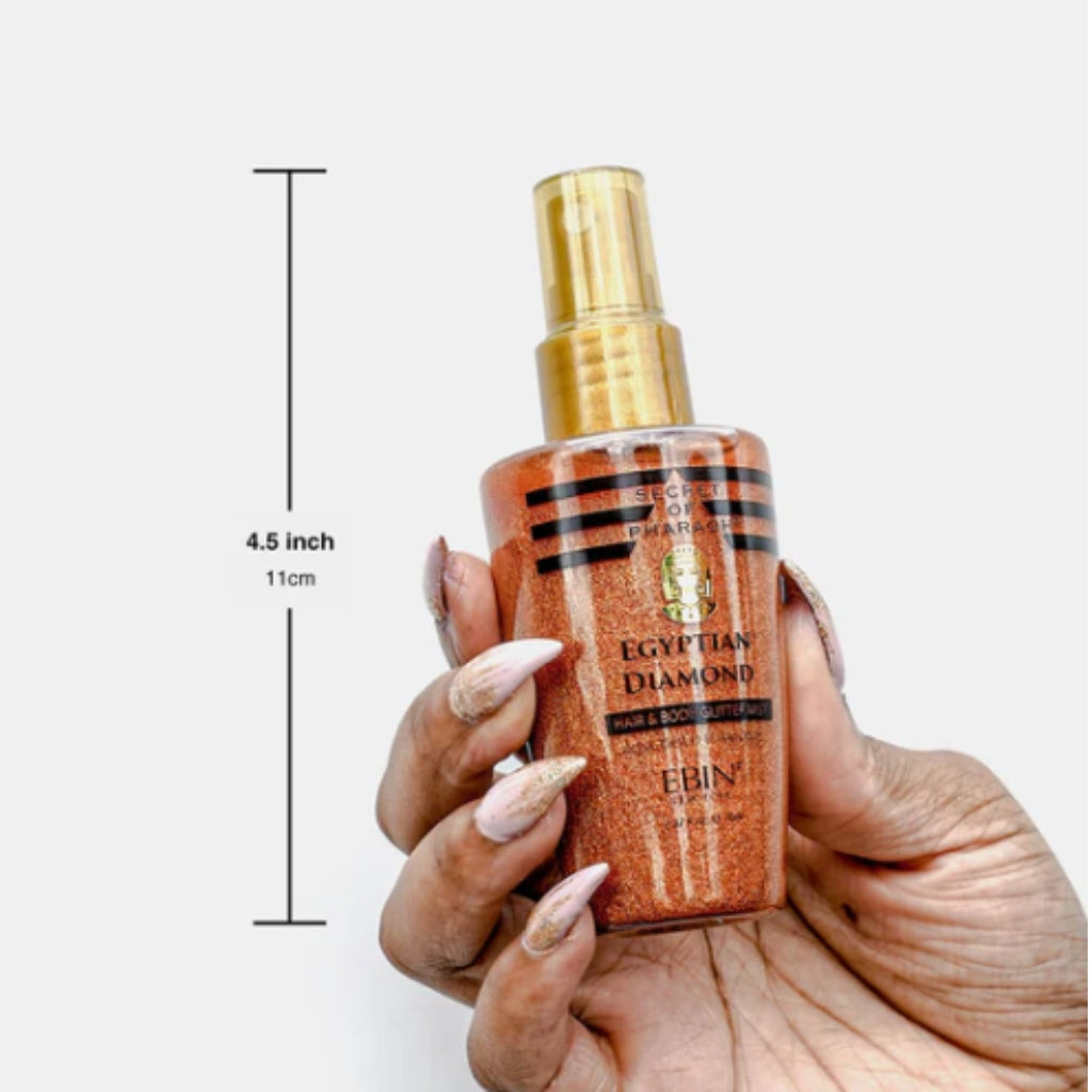 EBIN NEW YORK SECRET OF PHARAOH EGYPTIAN DIAMOND GLITTER MIST - ROSE GOLD - BRAID BEAUTY