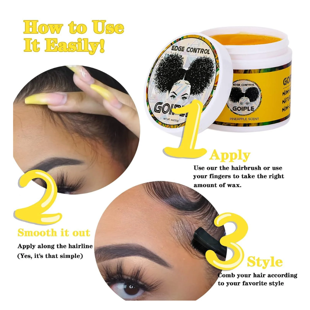 GOIPLE Edge Contro -PINEAPPLE-  4oz - BRAID BEAUTY