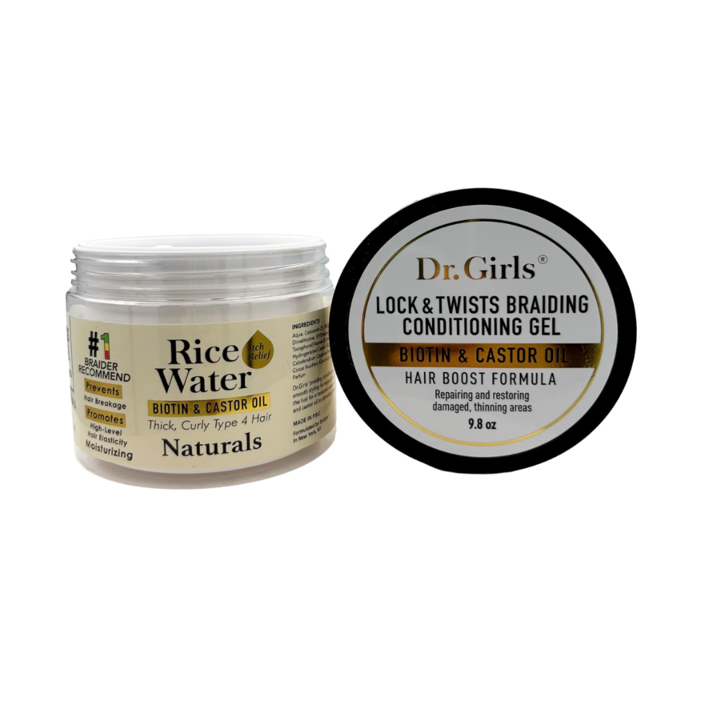 Dr. Girls Rice Water Braiding Conditioning Gel Goat Milk & Vitamin C 17.6 oz - BRAID BEAUTY