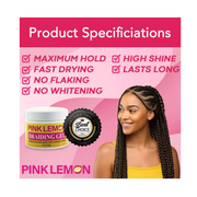 PINK LEMON - Braiding Gel Maximum Hold - BRAID BEAUTY