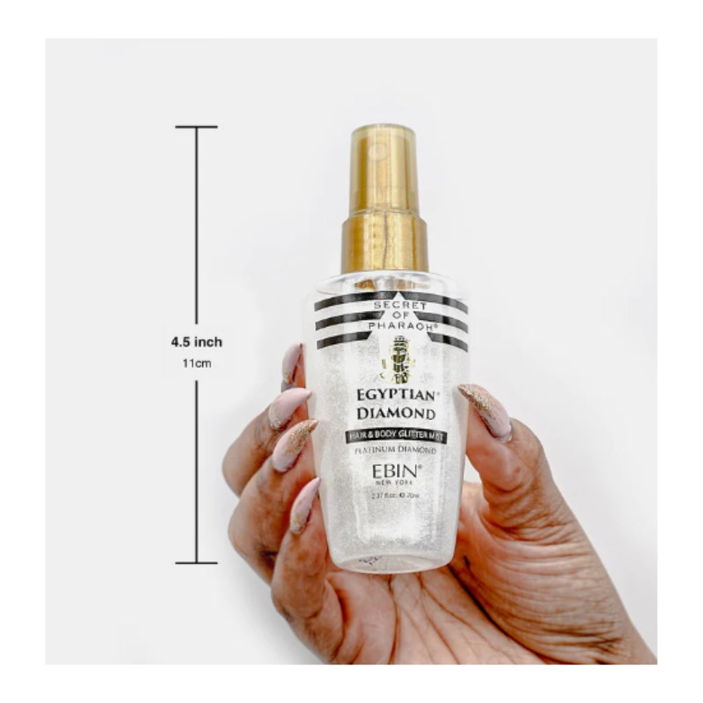 EBIN NEW YORK SECRET OF PHARAOH EGYPTIAN DIAMOND GLITTER MIST - PLATINUM - BRAID BEAUTY