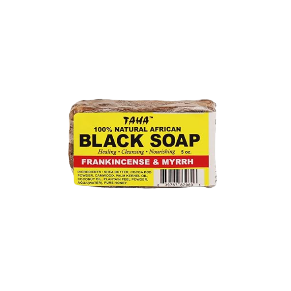 TAHA 100% Natural African Black Soap 5 oz - BRAID BEAUTY