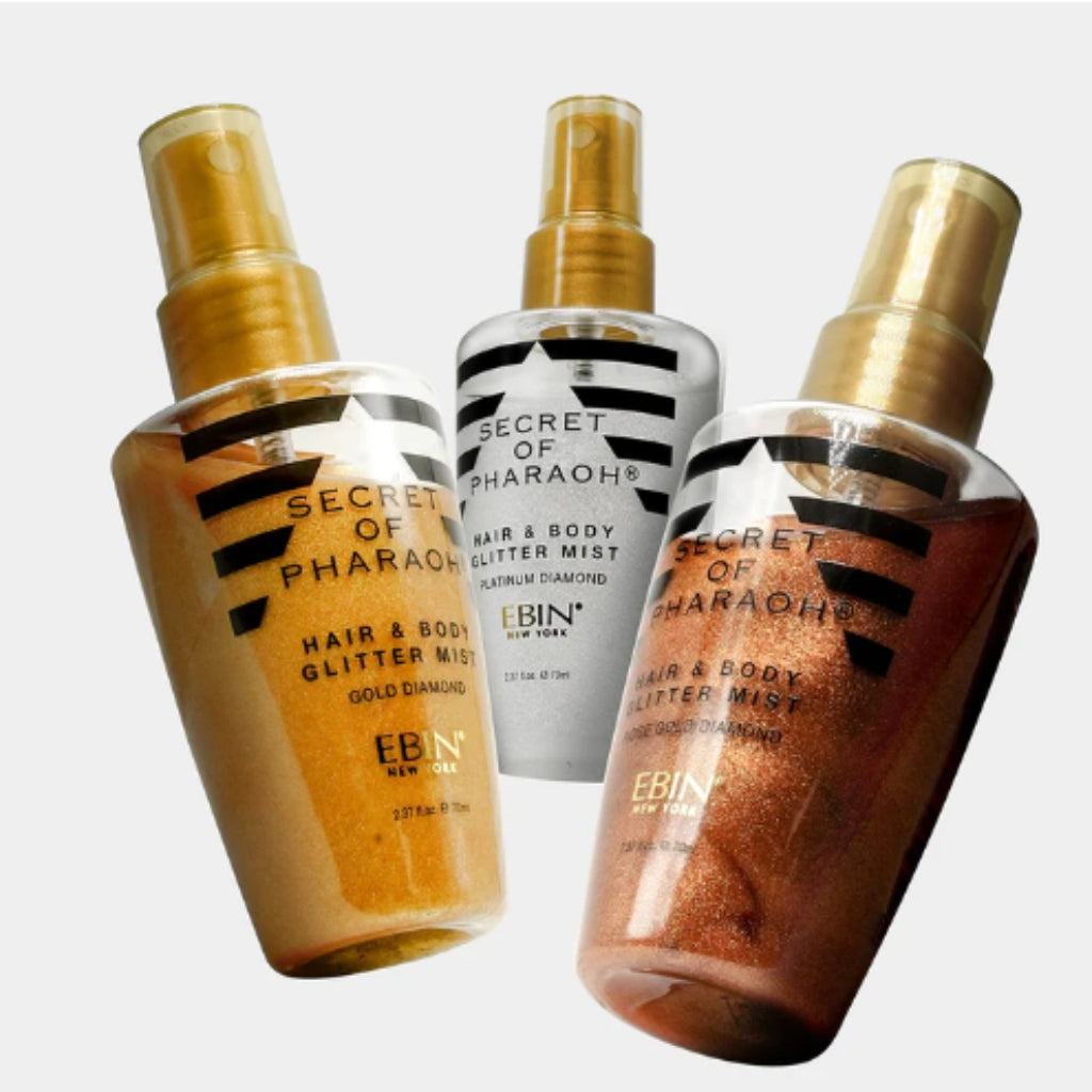 EBIN NEW YORK SECRET OF PHARAOH EGYPTIAN DIAMOND GLITTER MIST - ROSE GOLD - BRAID BEAUTY