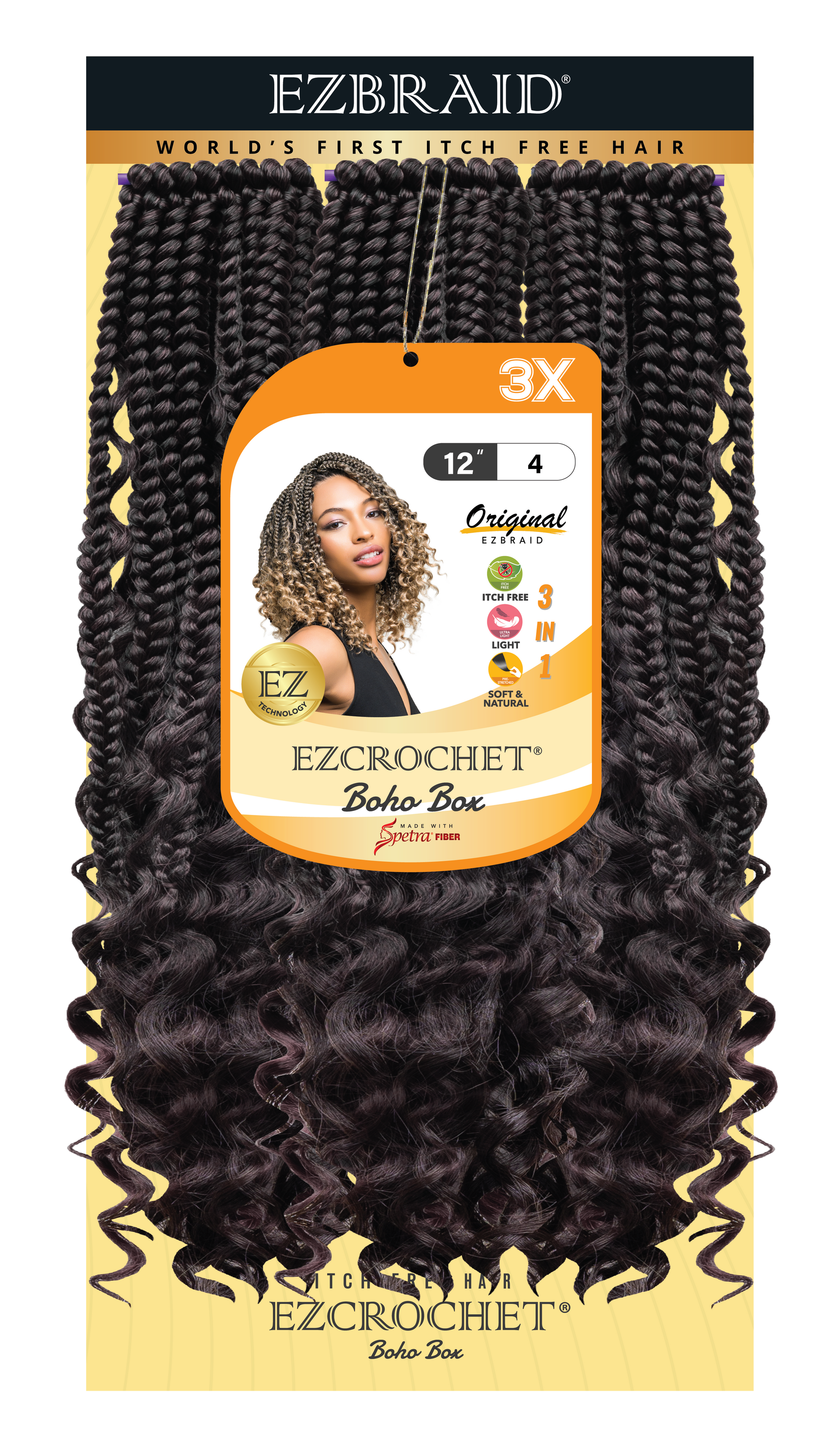 EZCROCHET Boho Box 12" 3X - BRAID BEAUTY