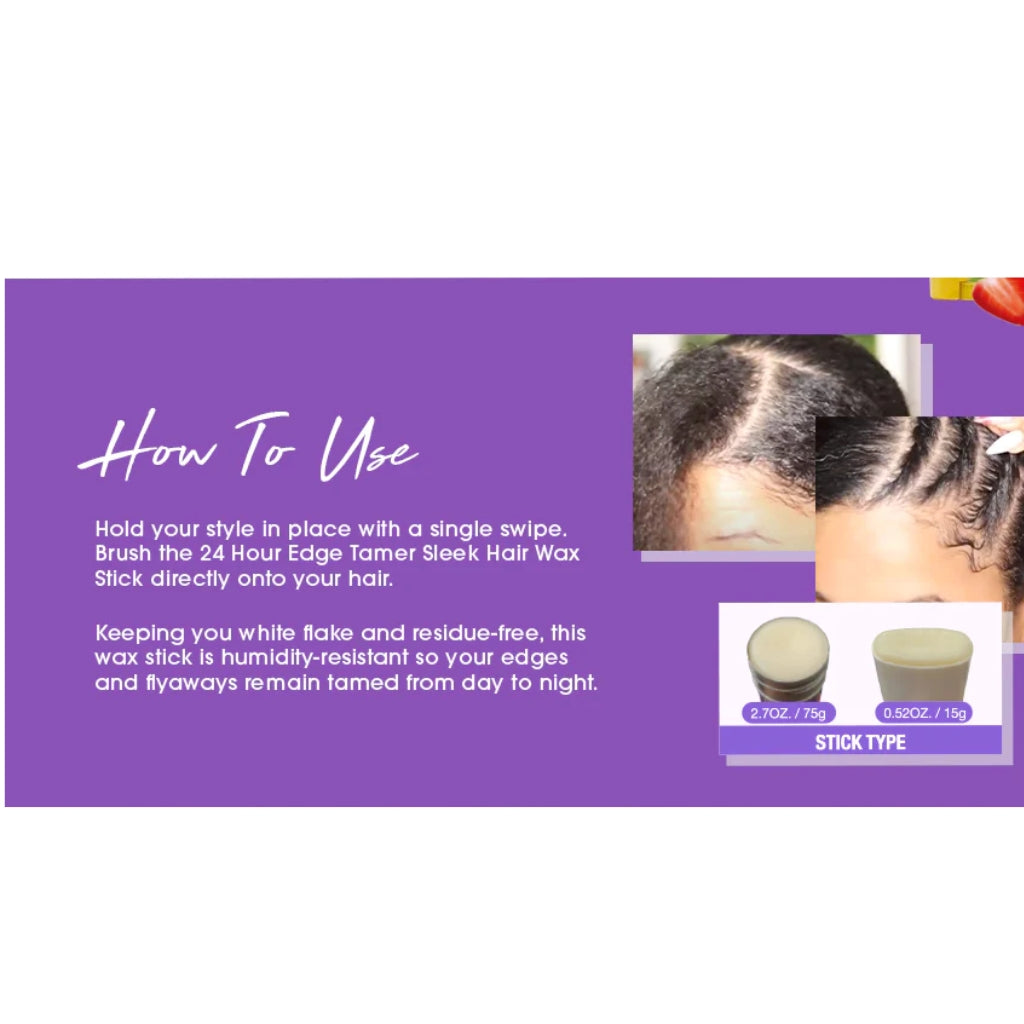 EBIN 24 HOUR EDGE TAMER SLEEK HAIR WAX STICK - BRAID BEAUTY