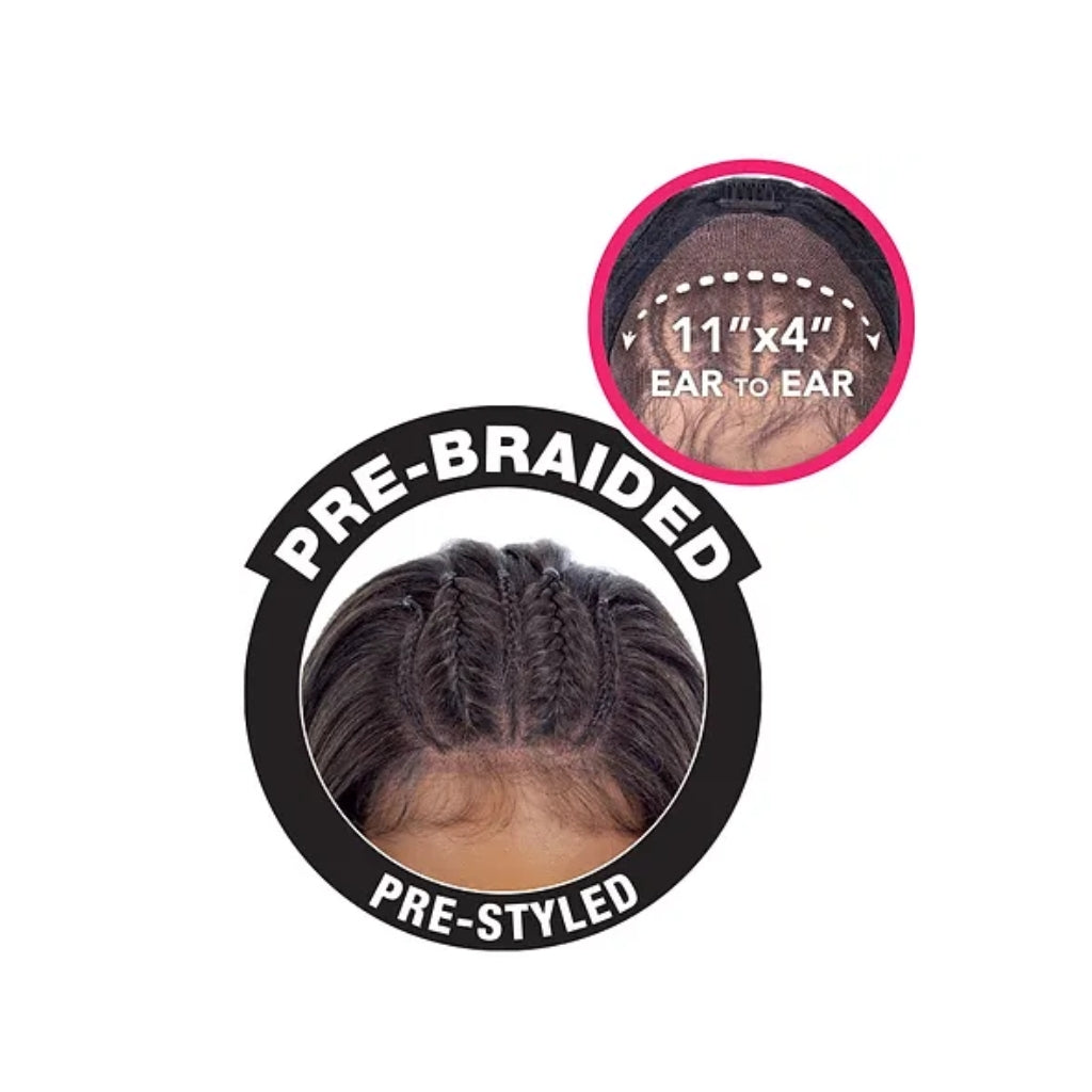 Mayde Beauty Synthetic Pre-braided Lace Front Wig - Iris - BRAID BEAUTY