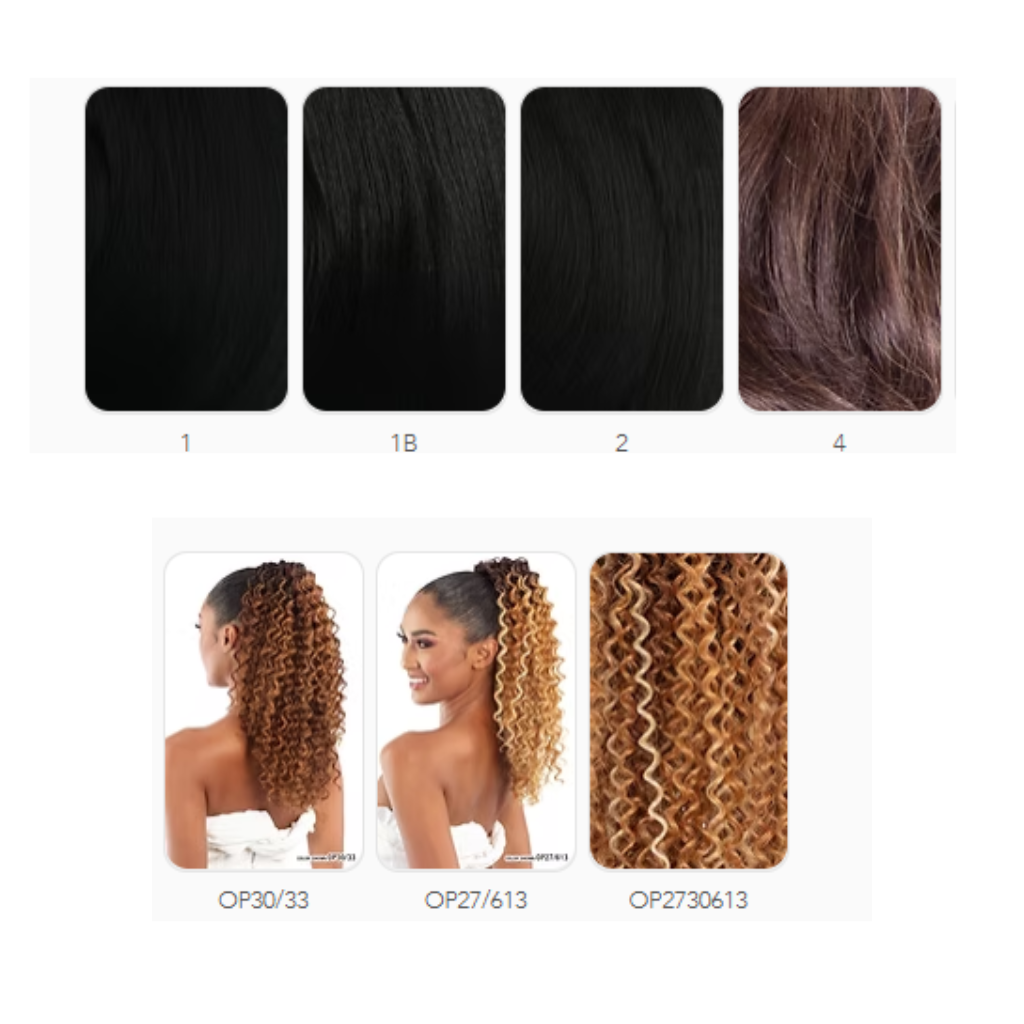 Mayde Beauty Mocha Ponytail Deep Curl 18" - BRAID BEAUTY