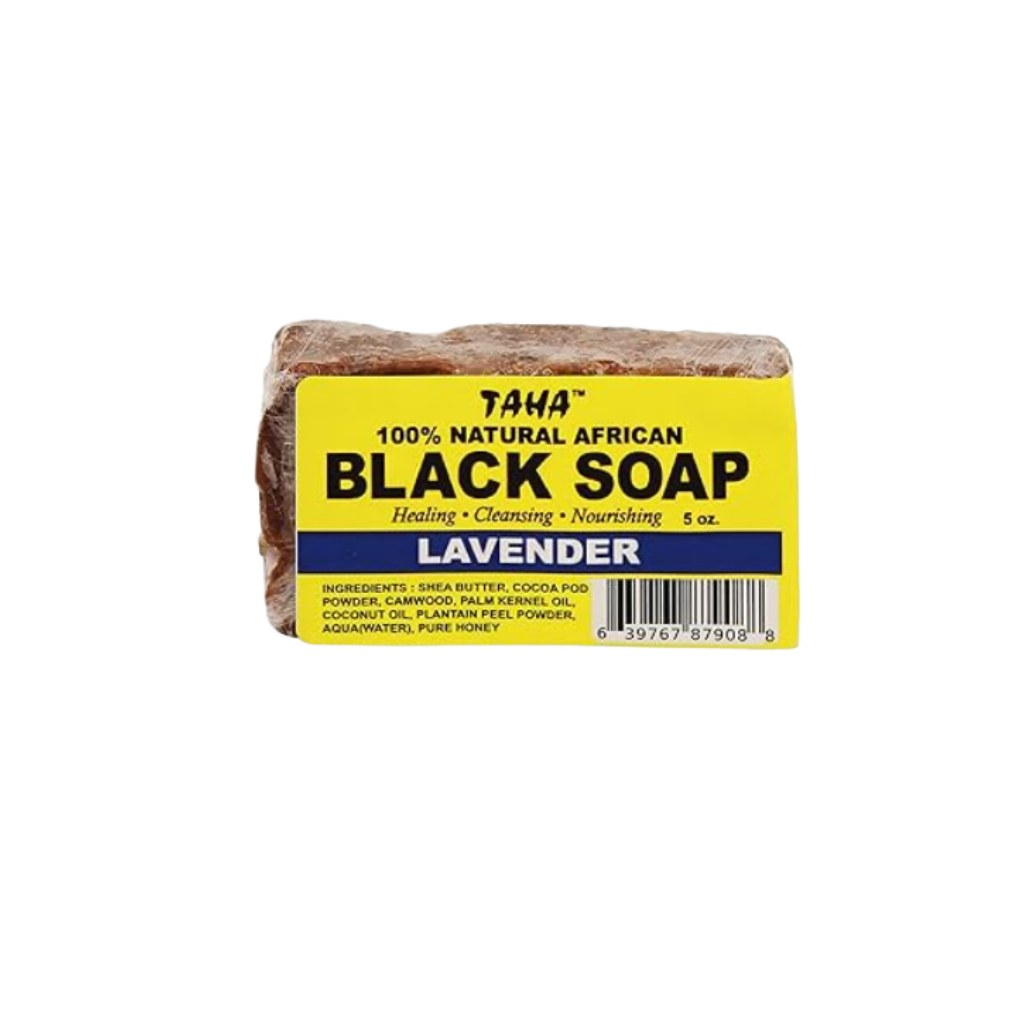 TAHA 100% Natural African Black Soap 5 oz - BRAID BEAUTY