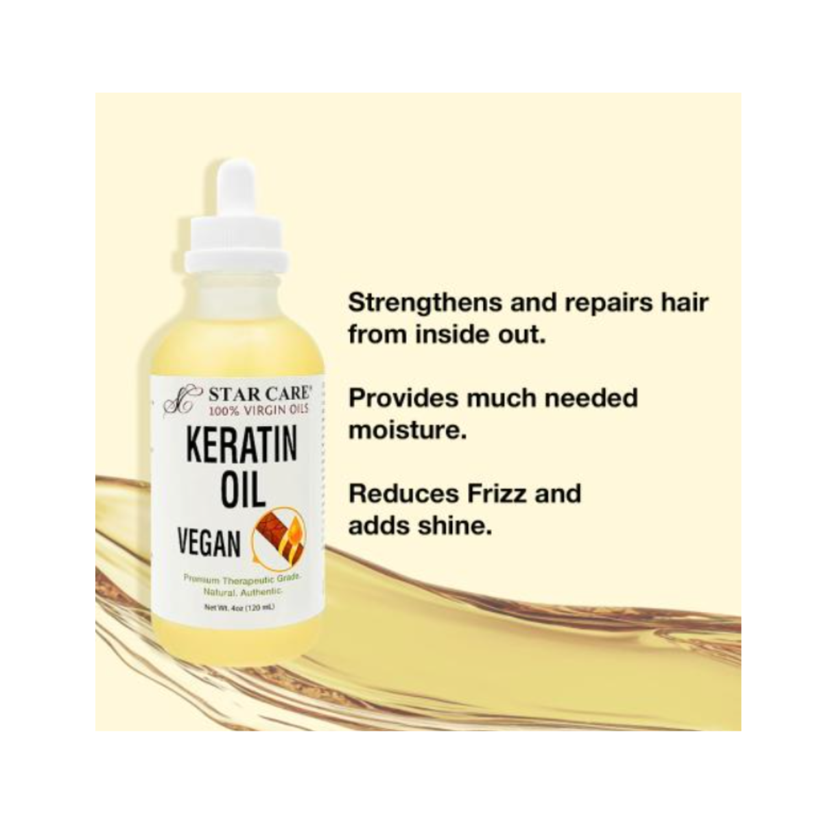 Star Care 100% Virgin Keratin Oil 4oz - BRAID BEAUTY