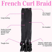 Mayde Beauty 3X FRENCH CURL BRAID 22" - BRAID BEAUTY