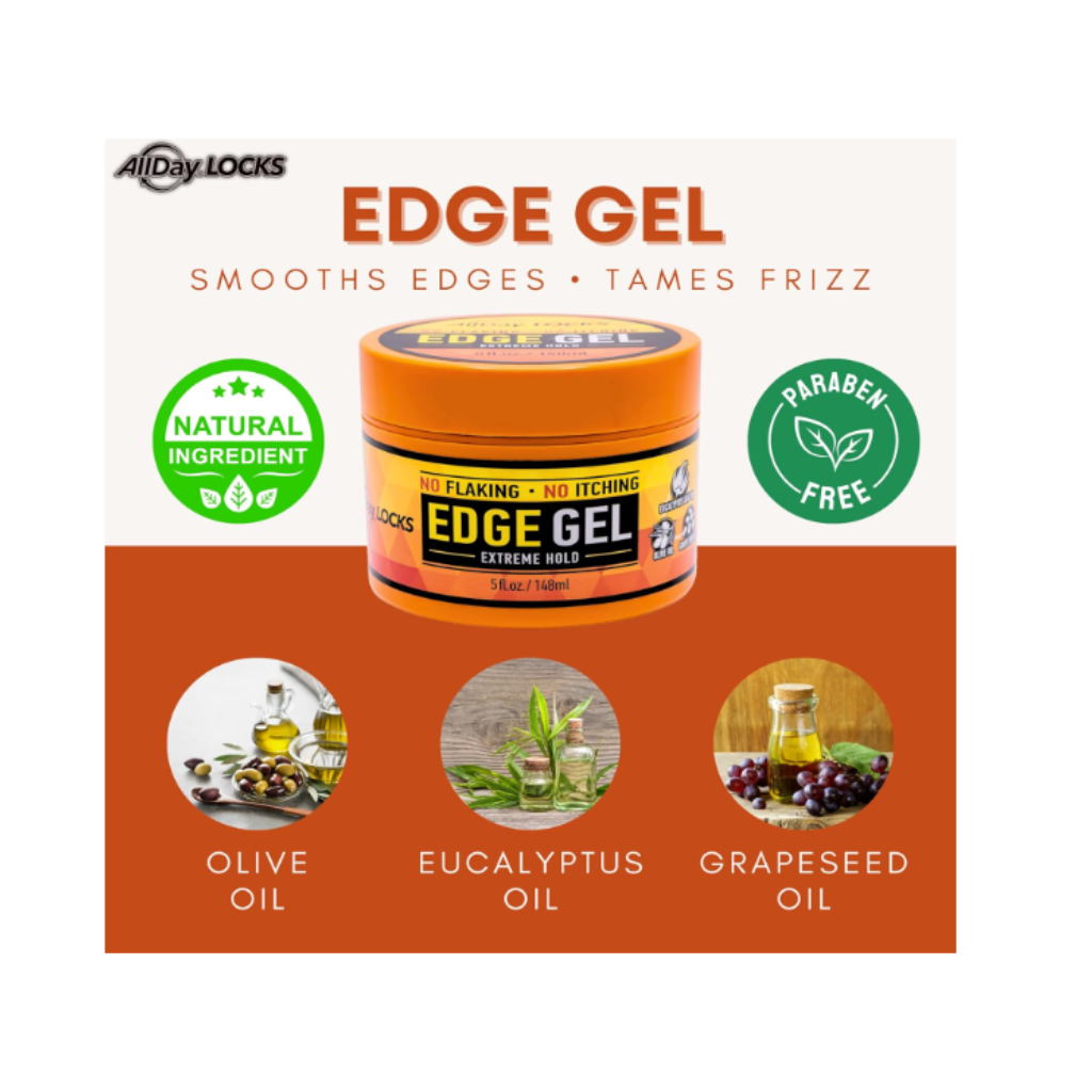 AllDay Locks Extreme Hold EDGE Gel 5 oz - BRAID BEAUTY