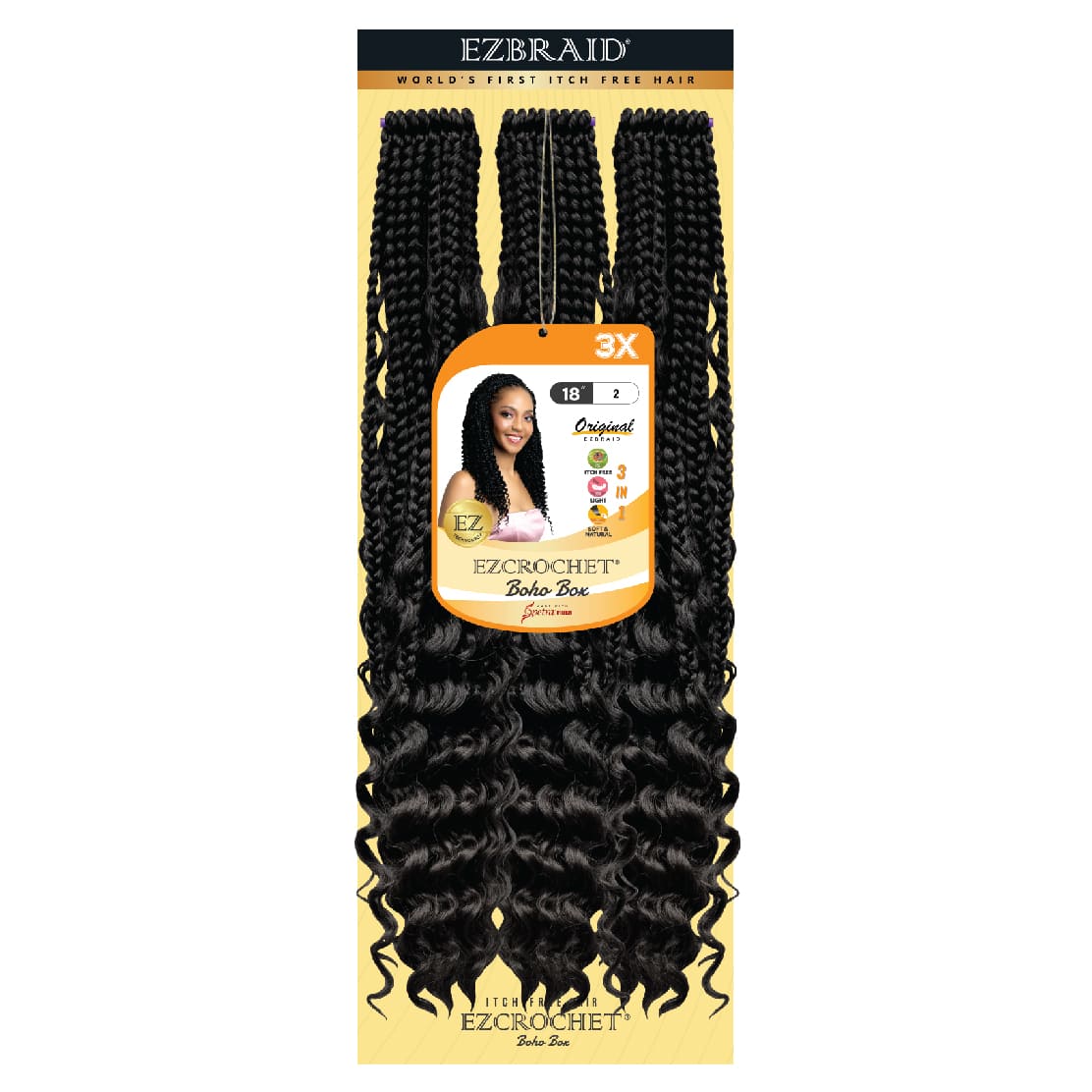 EZCROCHET Boho Box 18" X3 - BRAID BEAUTY