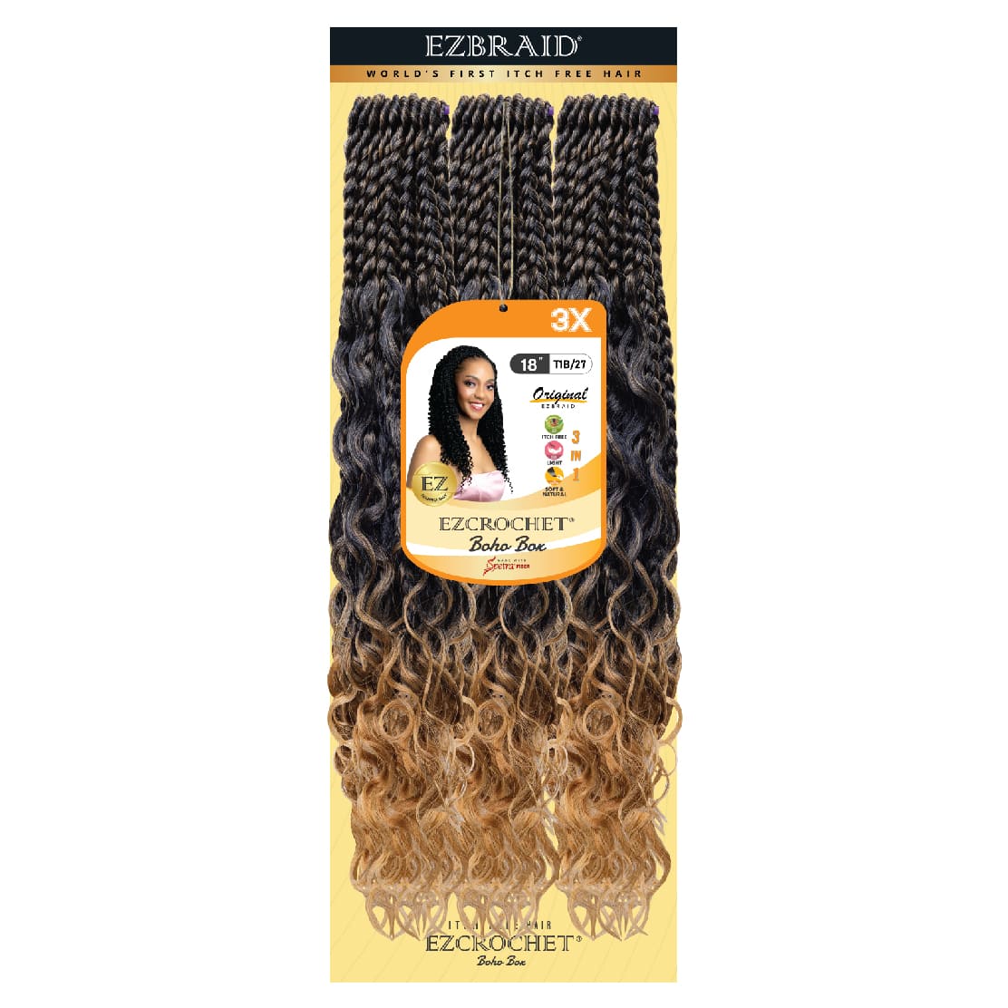 EZCROCHET Boho Box 18" X3 - BRAID BEAUTY
