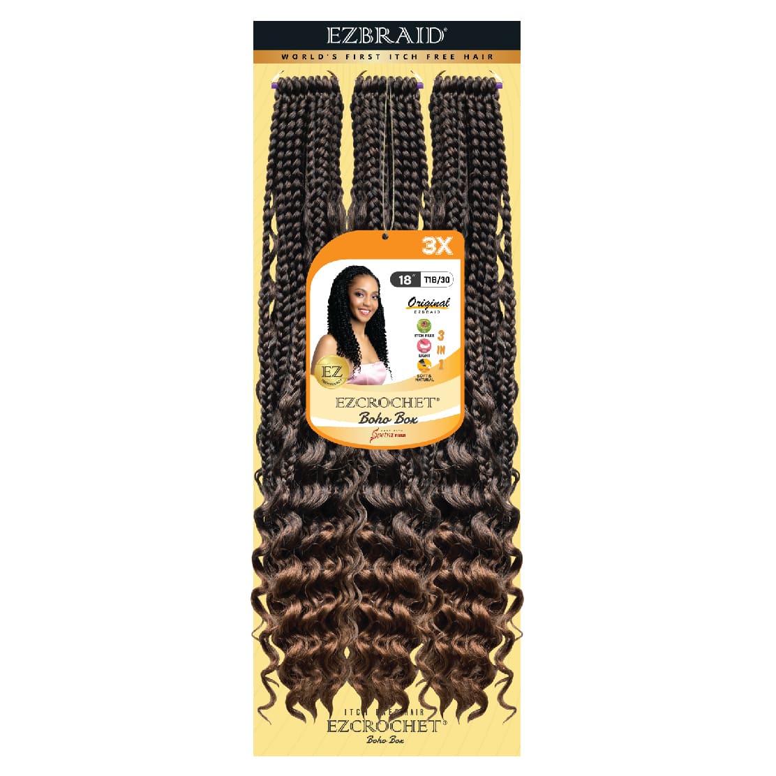EZCROCHET Boho Box 18" X3 - BRAID BEAUTY