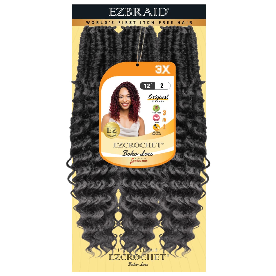 EZCROCHET Boho Locs 12" 3X - BRAID BEAUTY