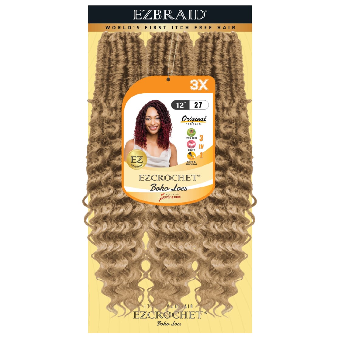 EZCROCHET Boho Locs 12" 3X - BRAID BEAUTY