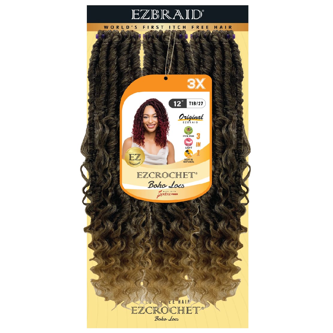 EZCROCHET Boho Locs 12" 3X - BRAID BEAUTY