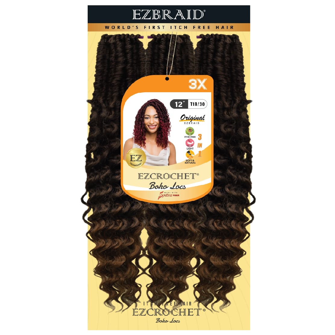EZCROCHET Boho Locs 12" 3X - BRAID BEAUTY