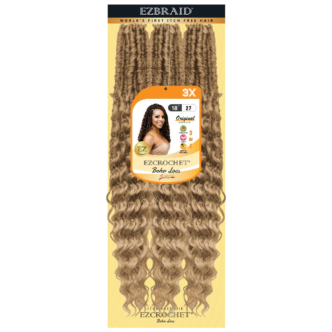 EZCROCHET Boho Locs 18" X3 - BRAID BEAUTY