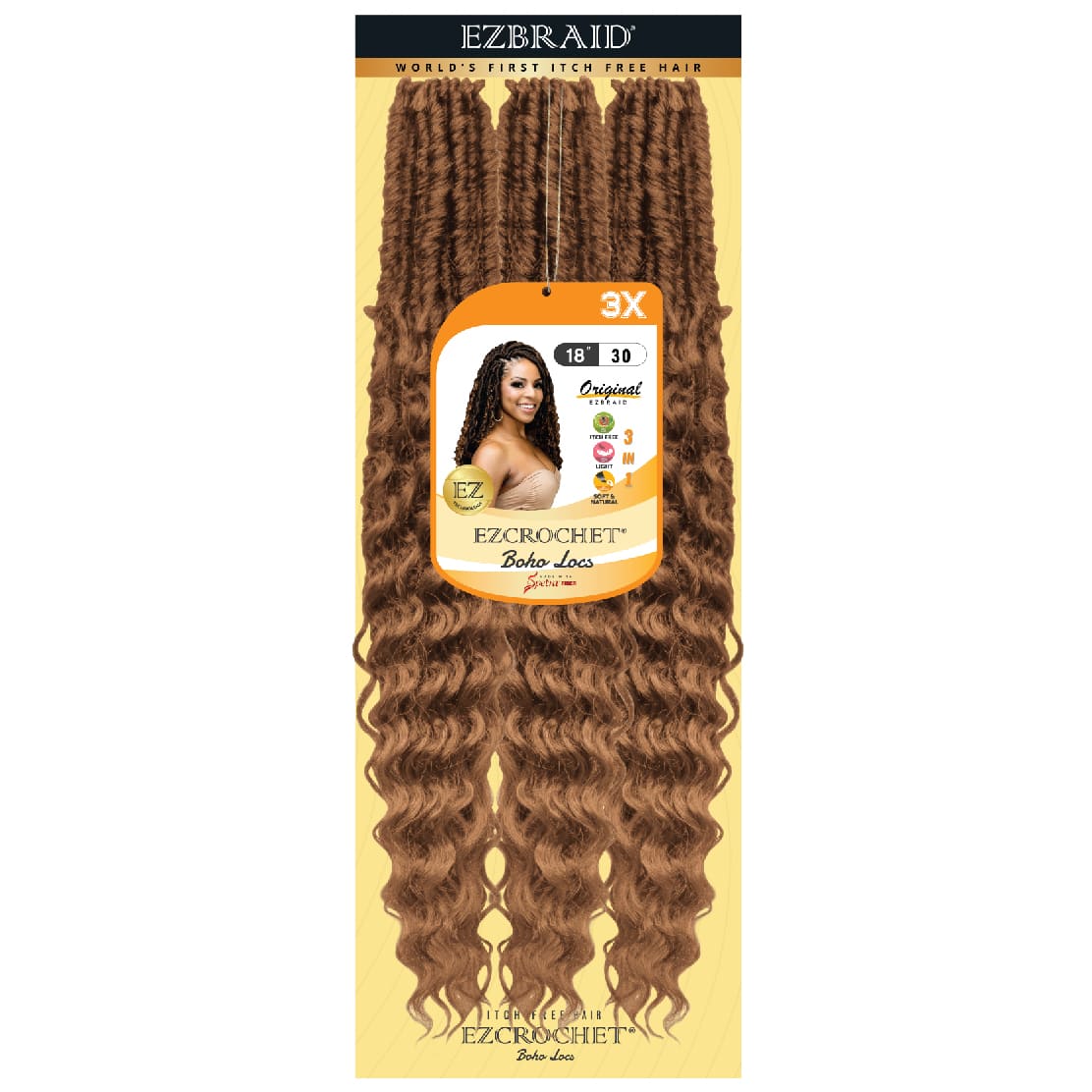 EZCROCHET Boho Locs 18" X3 - BRAID BEAUTY
