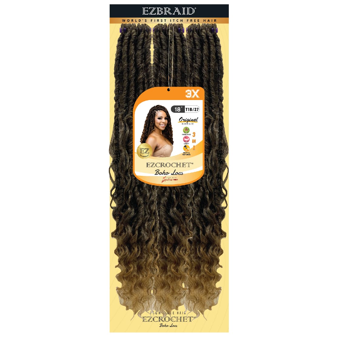 EZCROCHET Boho Locs 18" X3 - BRAID BEAUTY