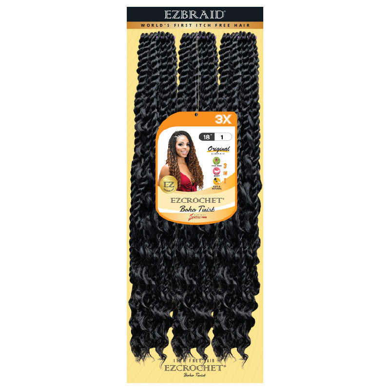EZCROCHET Boho Twist 18" X3 - BRAID BEAUTY