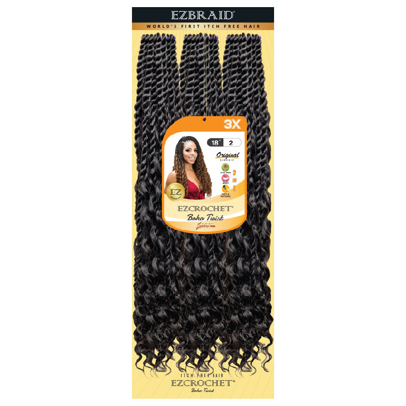 EZCROCHET Boho Twist 18" X3 - BRAID BEAUTY