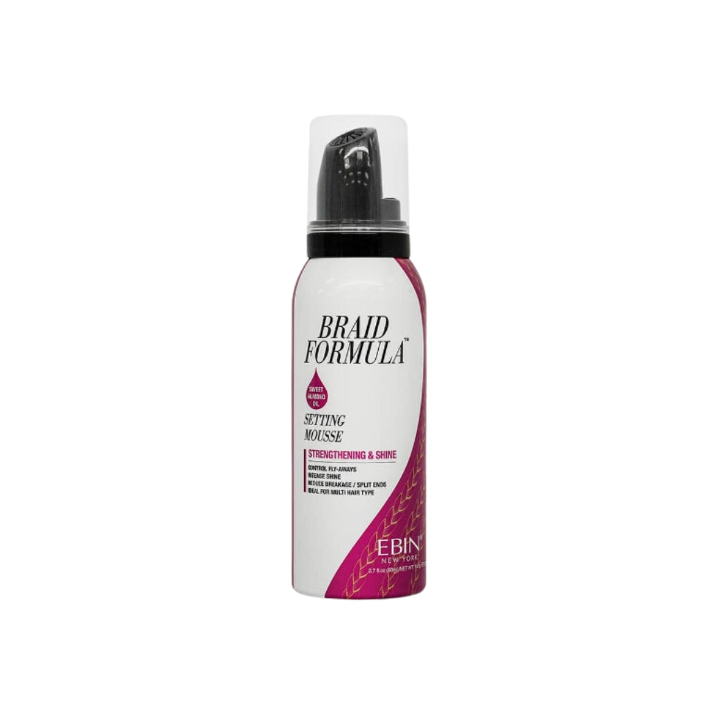 EBIN SETTING MOUSSE STRENGTHENING & SHINE - SWEET ALMOND OIL - BRAID BEAUTY