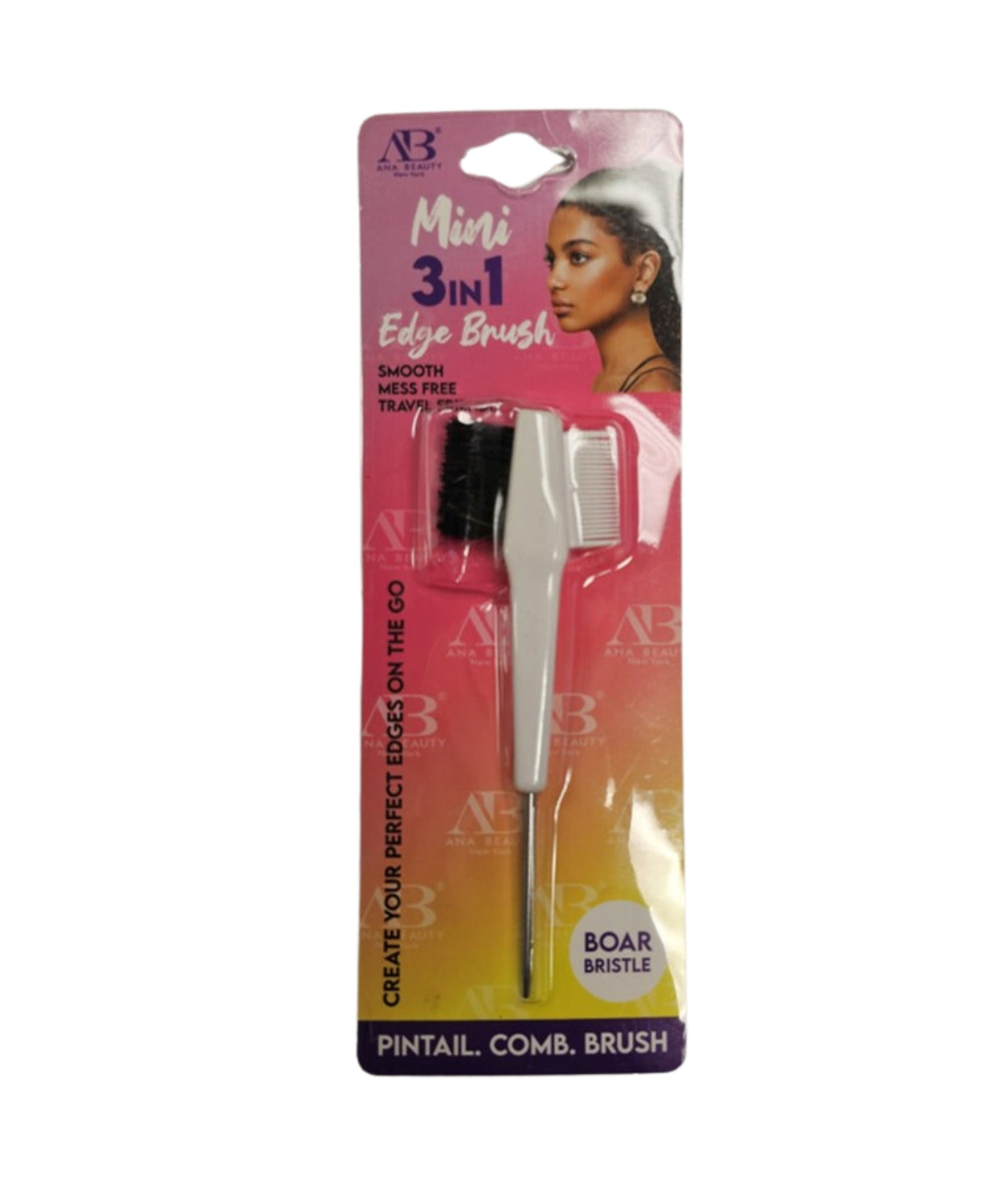 Ana Beauty mini 3-In-1 Edge Brush - BRAID BEAUTY