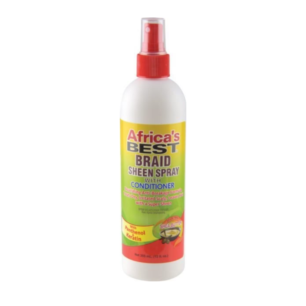 Africa Best Braid Sheen Spray with Conditioner 12 oz - BRAID BEAUTY