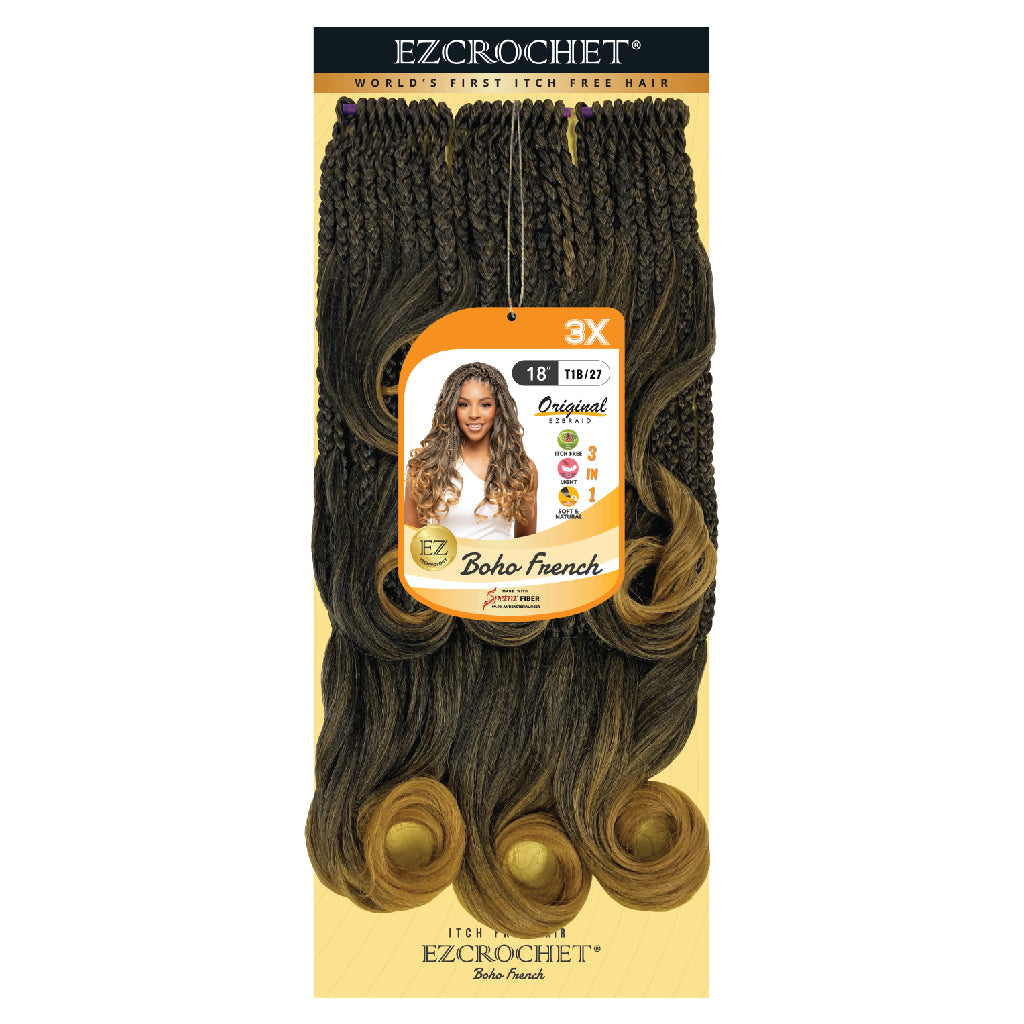 2 pack of EZCROCHET Boho French 18" 3x - BRAID BEAUTY